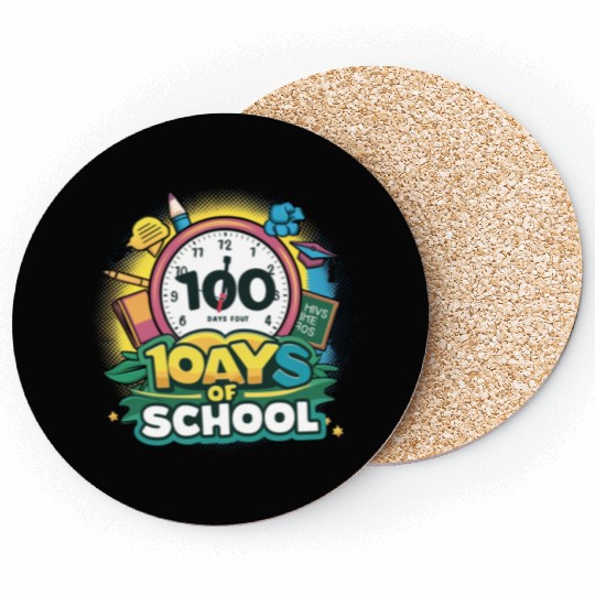 100 Days of School Coasters Design