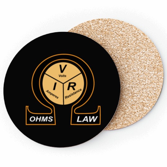 ohm law symbol formula Triangle Coasters engineers