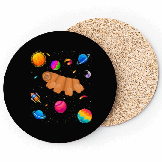 Tardigrade Space! Nerd, Geek Microbiology Science Coasters