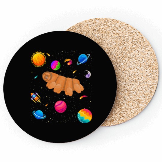 Tardigrade Space! Nerd, Geek Microbiology Science Coasters