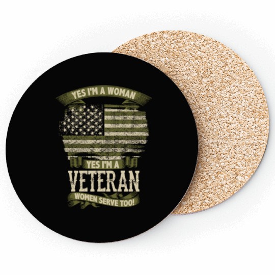 Veteran Design - Yes I m A Veteran Coasters