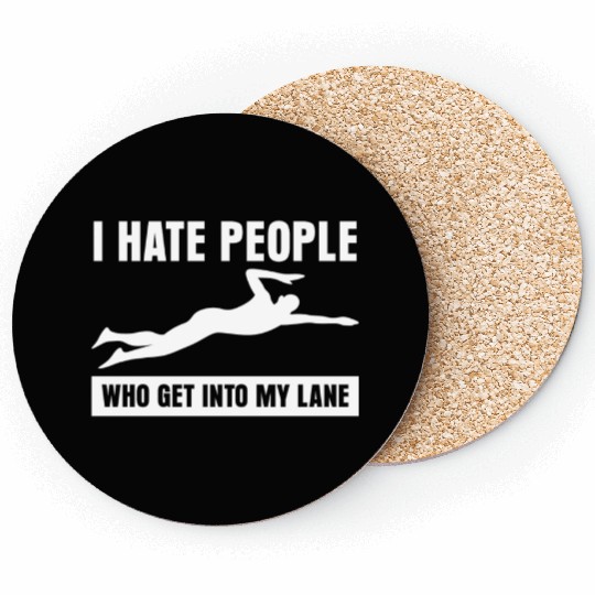 Triathlon Grumpy Swimmer Swimming Coasters