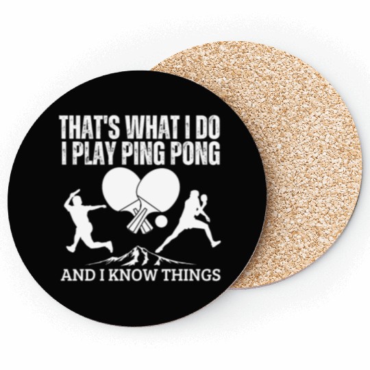 Ping Pong That's What I Do Funny Ping Pong Coasters