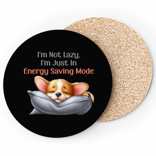 Sleeping little corgi -Energy Saving Mode Coasters