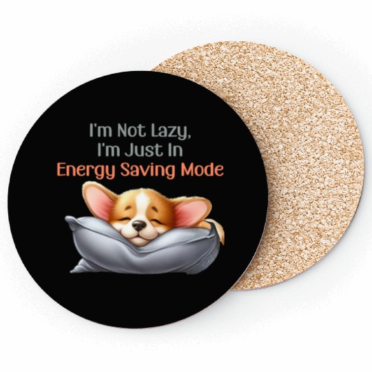 Sleeping little corgi -Energy Saving Mode Coasters