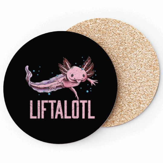 Liftalotl Workout Axolotl Gym Salamander Funny Wei Coasters