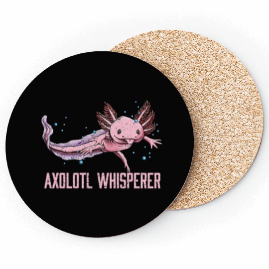 Axolotl Whisperer Salamander Animal Lover Amphibia Coasters