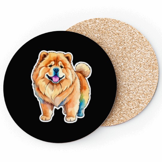 Chow Chow Watercolor Coasters
