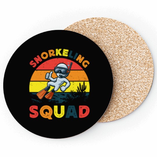 snorkeling squad diver ocean snorkeling sunset sea Coasters