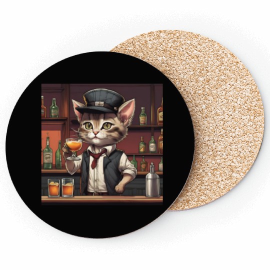 bartender kitty Coasters