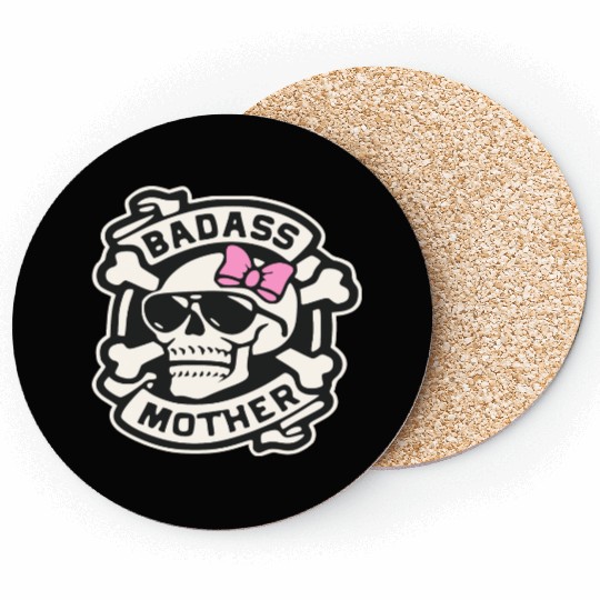 Badass Mother Skull LIKE US ON FACEBOOK # Coasters
