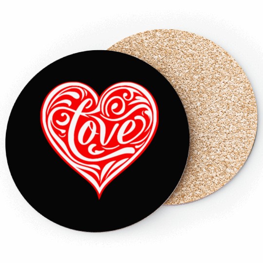 Tribal Love Heart LIKE US ON FACEBOOK # Coasters