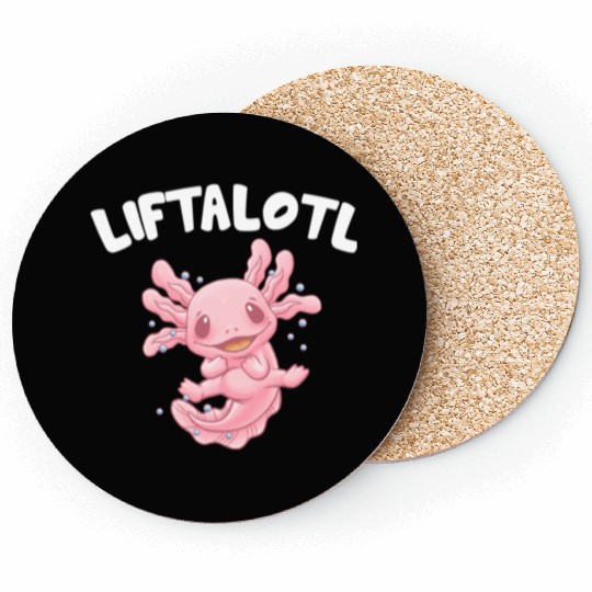 Liftalotl Workout Axolotl Gym Salamander Funny Wei Coasters