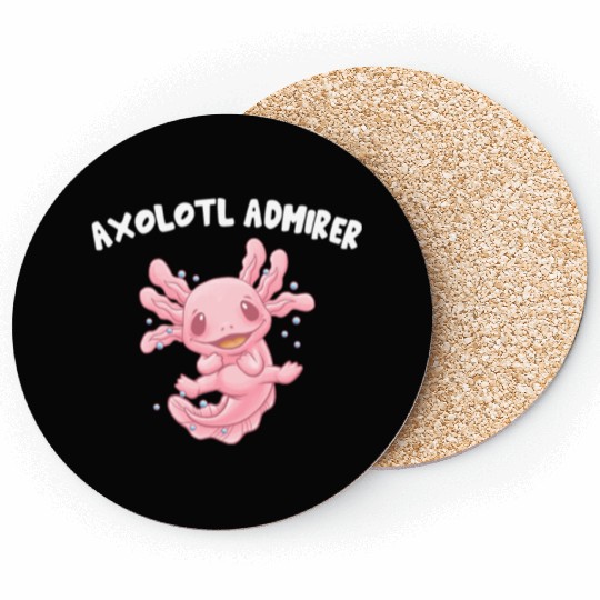 Axolotl Admirer Animal Meme Salamander Animal Pun Coasters