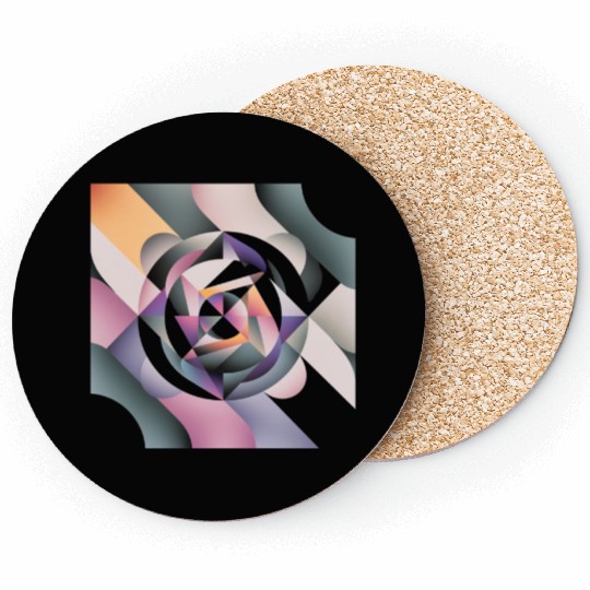 Geometric Harmony Coasters