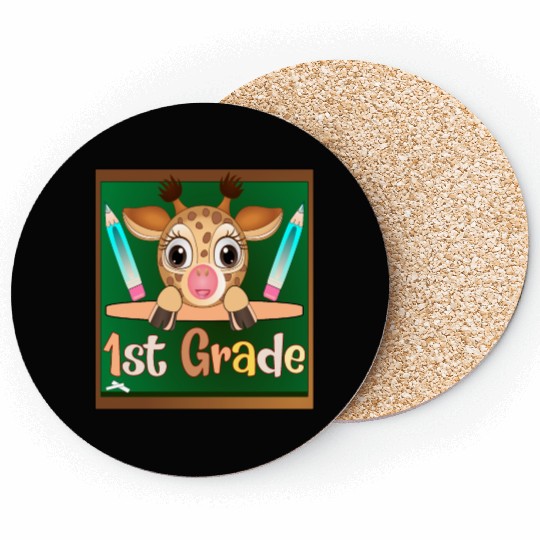 Back to school - 1st Grade Giraffe Coasters