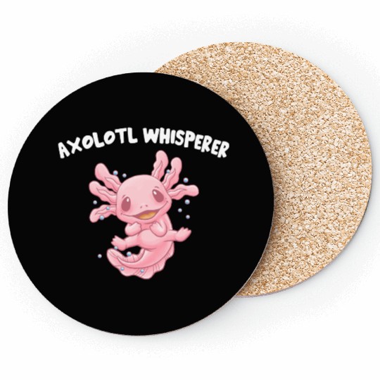 Axolotl Whisperer Salamander Animal Lover Amphibia Coasters