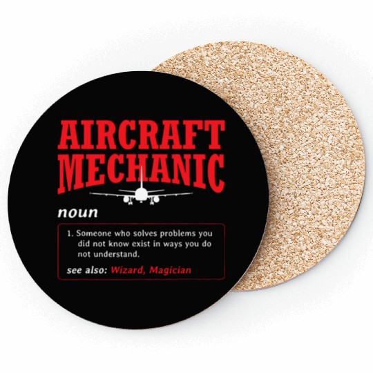 Aircraft Mechanic Definition Airplane Aircraft Coasters