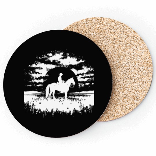 cowboy funny cowboy hat wild western rodeo texas Coasters