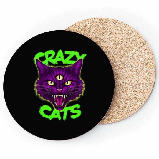 CRAZY CAT Coasters
