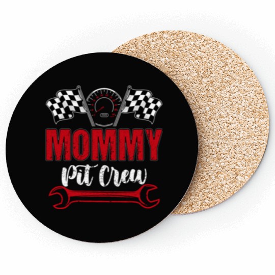 Race Car Birthday Party Family Mommy Pit Crew Coasters
