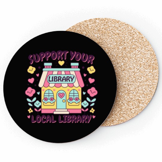 Support Your Local Library Coasters
