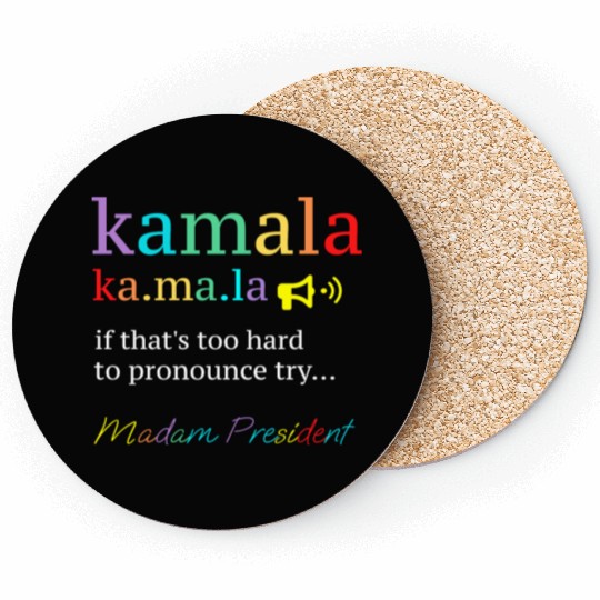 Vote Kamala Removes Nasty Orange Stains detergent Coasters