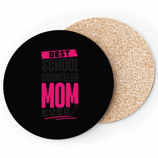 School Counselor Mom Best School Coasters