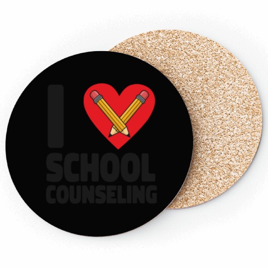 School Counselor Heart I (Heart) Coasters