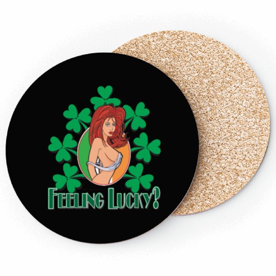 Feeling Lucky Girl Coasters