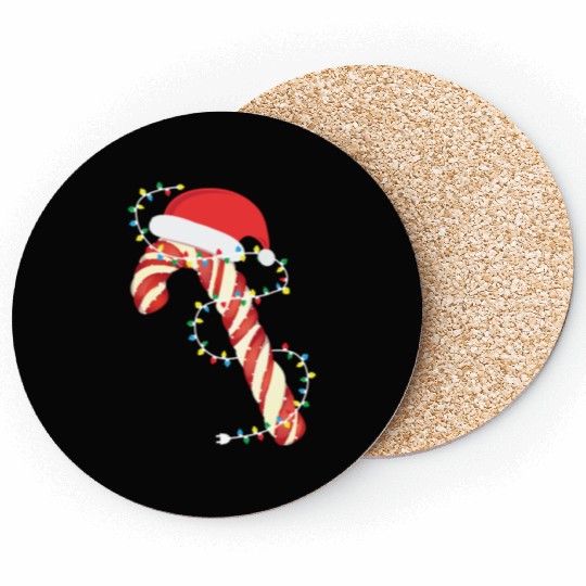 Christmas Candy Cane Santa Xmas Kids Toddler Youth Coasters