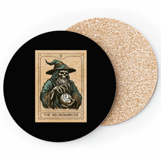 Necromancer - Spooky Necromancer Bones Necromancer Coasters