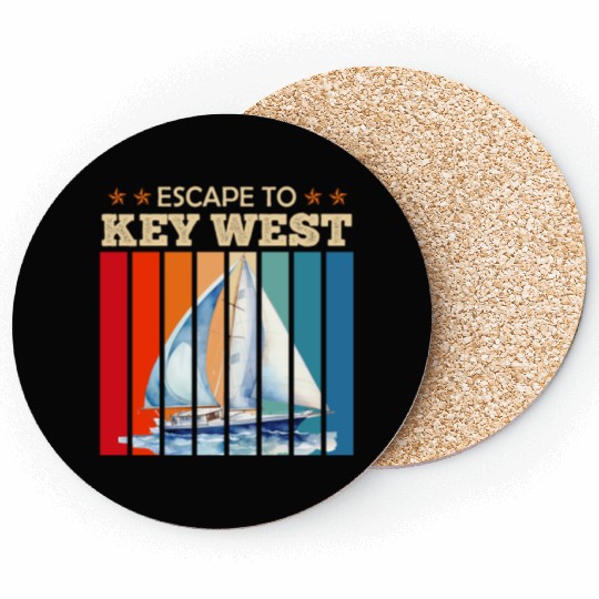 Florida ESCAPE TO KEY-WEST Sailing Outfit Coasters