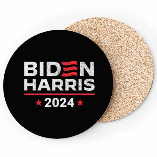Biden Harris 2024 President American Flag Joe Bide Coasters