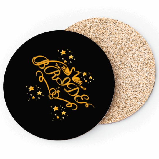 Gold Bride Honeymoon Coasters Bachelorette Party Gift