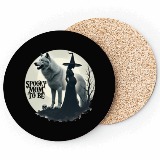 Spooky Mom To Be Baby Announcement Coasters