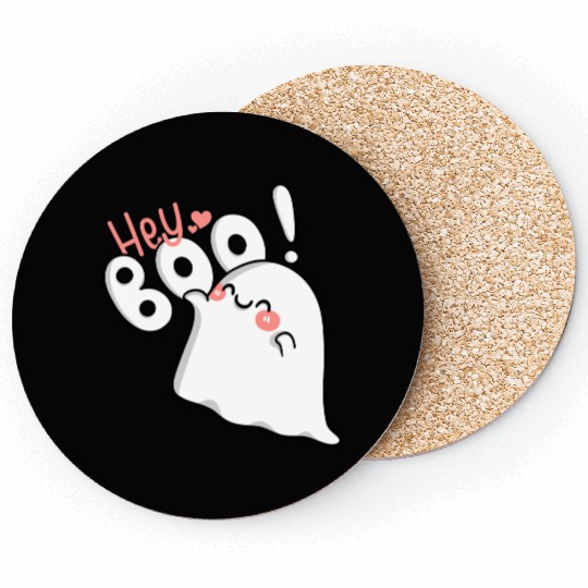 Hey Boo! Cute ghost Coasters
