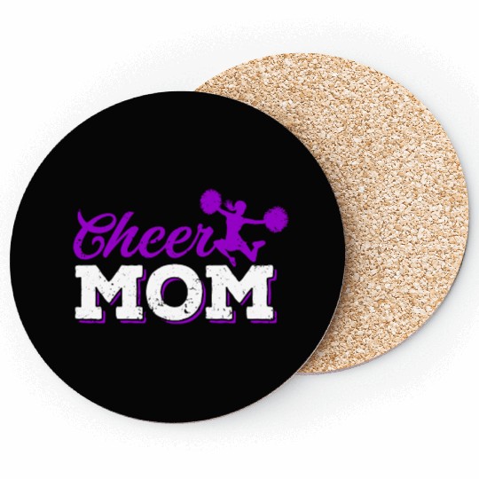 Cheer Mom Funny Cheerleading Mommy Mother's Day Coasters