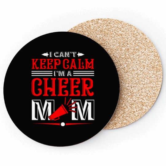 Keep Calm Cheer Mom Cheerleading Mother's Day Coasters
