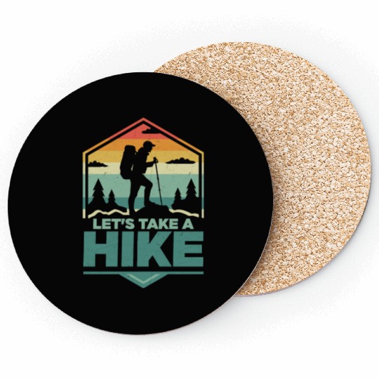 Let's Take A Hike Hiking Hiker Coasters