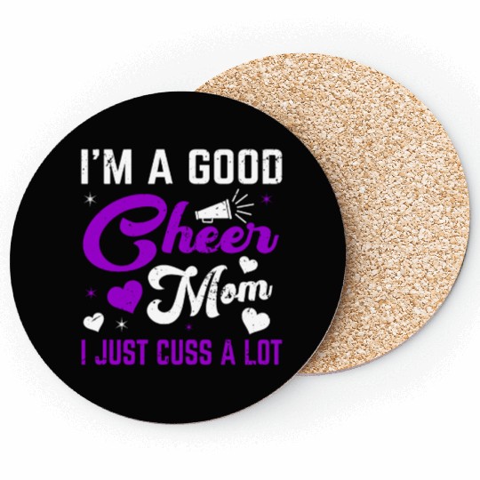 A Good Cheer Mom Cheerleading Mommy Mother's Day Coasters
