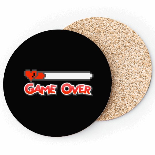 Game Over: Retro Pixel Style Coasters