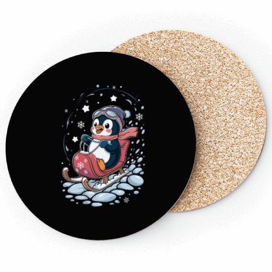 Cute Penguin Sledding Adventure Coasters