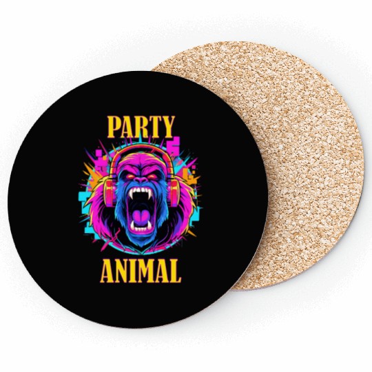 Party Animal Gorilla Style - Coasters Design