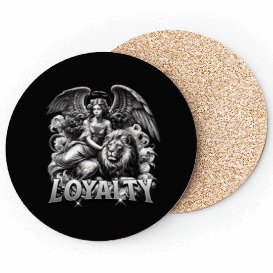 'Loyalty' Lion Angel GD Coasters