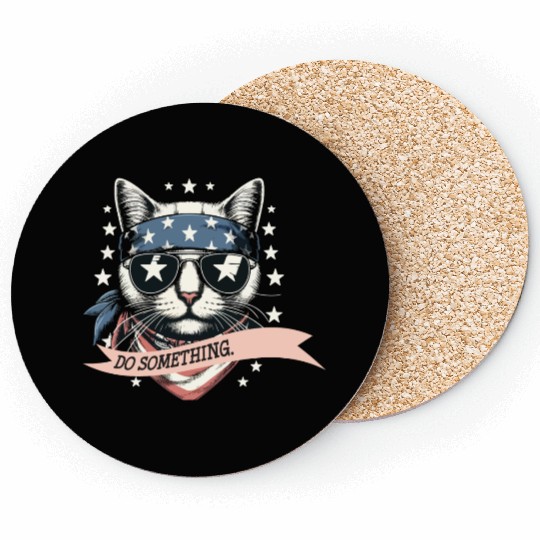Cat Ladies Funny Kamala Harris 2024 Election Do So Coasters