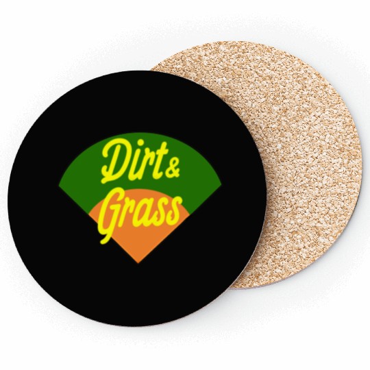 Dirt & Grass Diamond Baseball/Softball Coasters