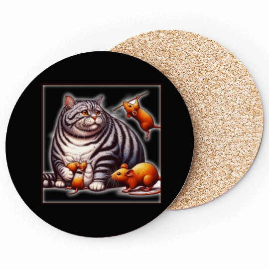 Cat as a person Coasters