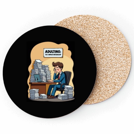 Adulting: The Unpaid Internship - Office Humor Coasters