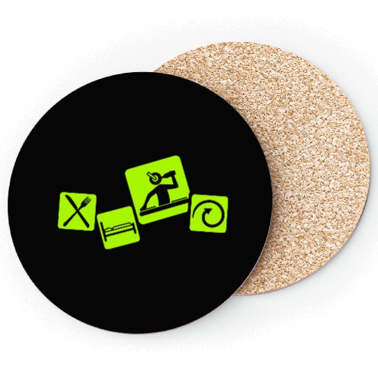 Eat Sleep Rave Repeat Daily Dance Music Party Life Coasters